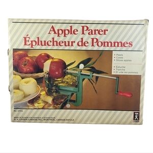 Vintage Apple Parer Peels Cores Slice Original Box Hand Cranked Manual Cast Iron